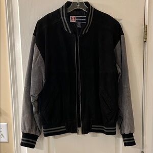Vintage Free Country Black and Gray Bomber Jacket